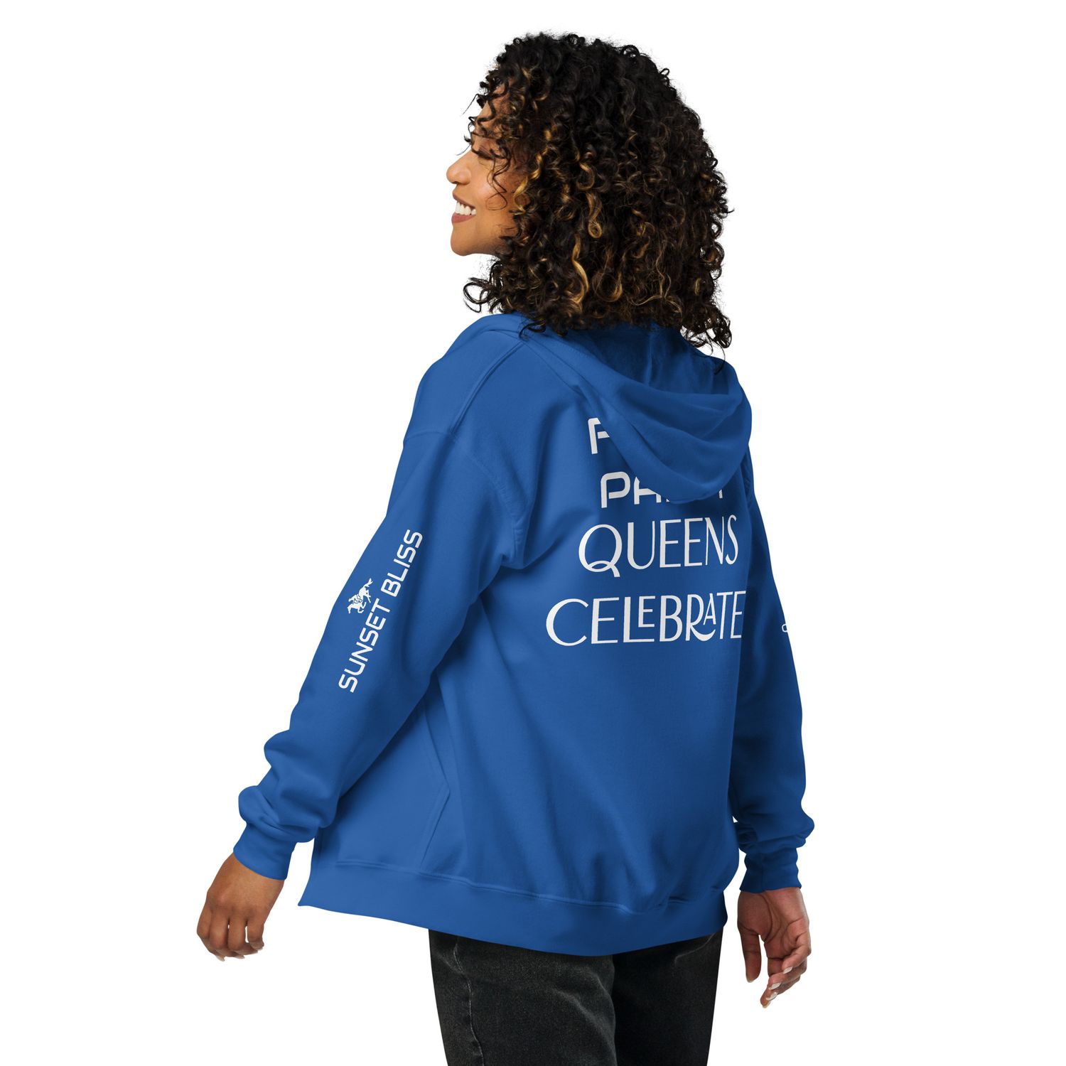 QUEENS CELEBRATE-Unisex heavy blend zip hoodie