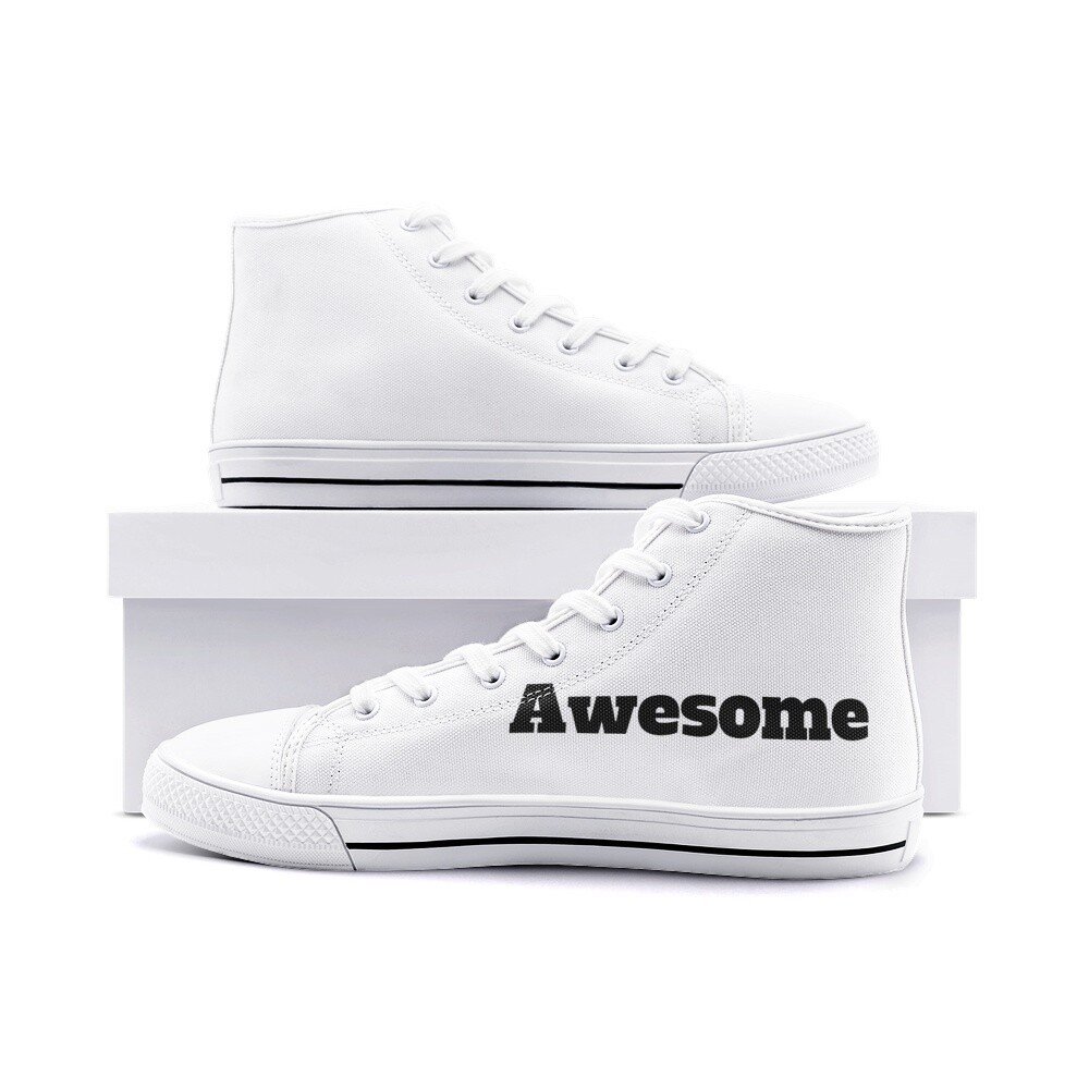 AWESOME -Unisex High Top Canvas Shoes