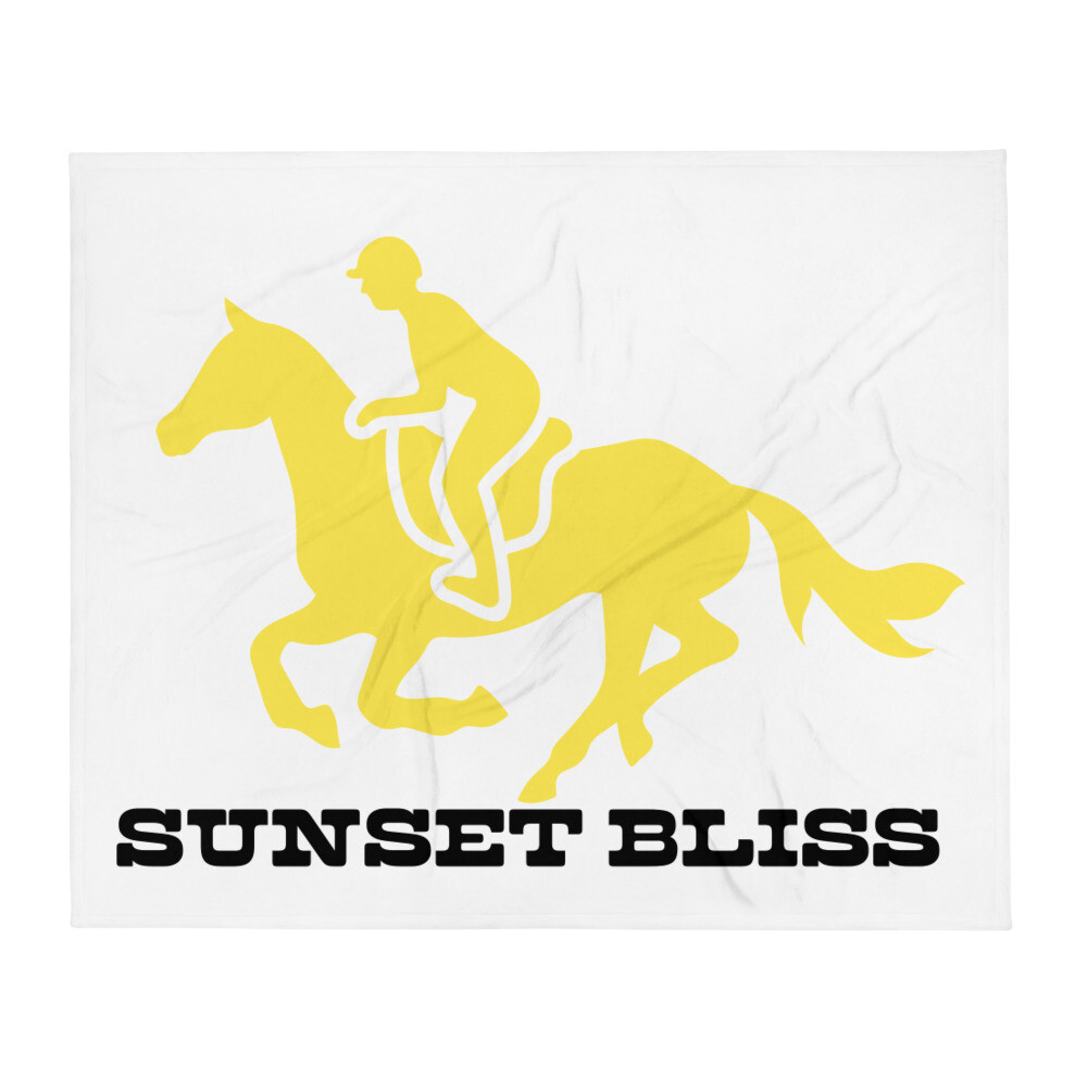 SUNSET BLISS RIDER-Throw Blanket