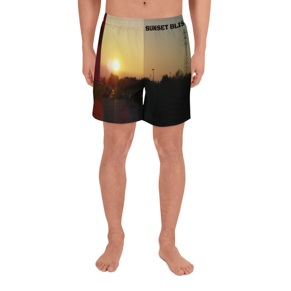 SUNSET BLISS-Men's Athletic Long Shorts