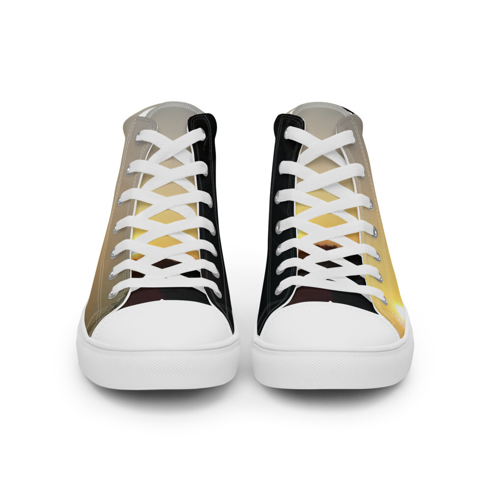 SUNSET BLISS-Men’s high top canvas shoes