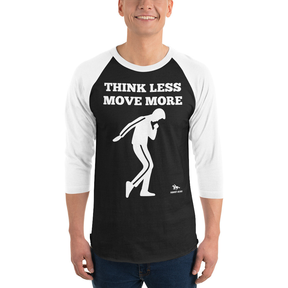 MOVE MORE-3/4 sleeve raglan shirt, Color: Black/White, Size: S