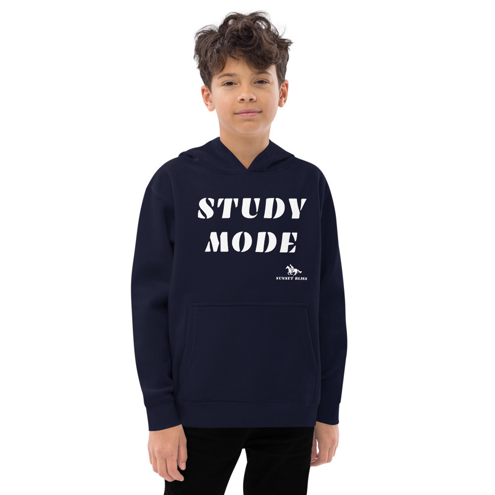 STUDY-Kids fleece hoodie, Color: Navy Blazer, Size: S
