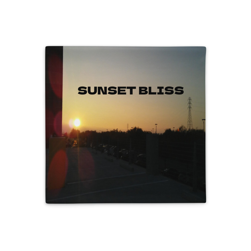 SUNSET BLISS-Pillow Case, Size: 18×18