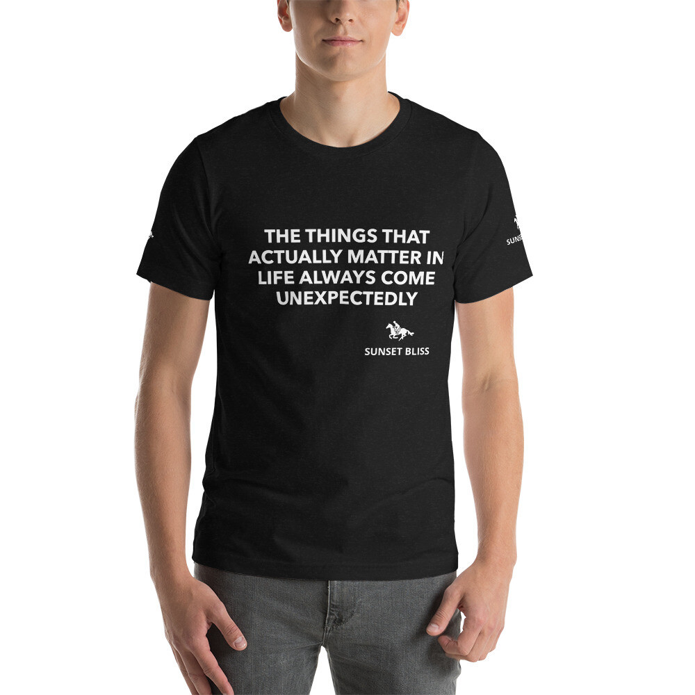 THINGS THAT MATTER-Short-Sleeve Unisex T-Shirt, Color: Black Heather, Size: S