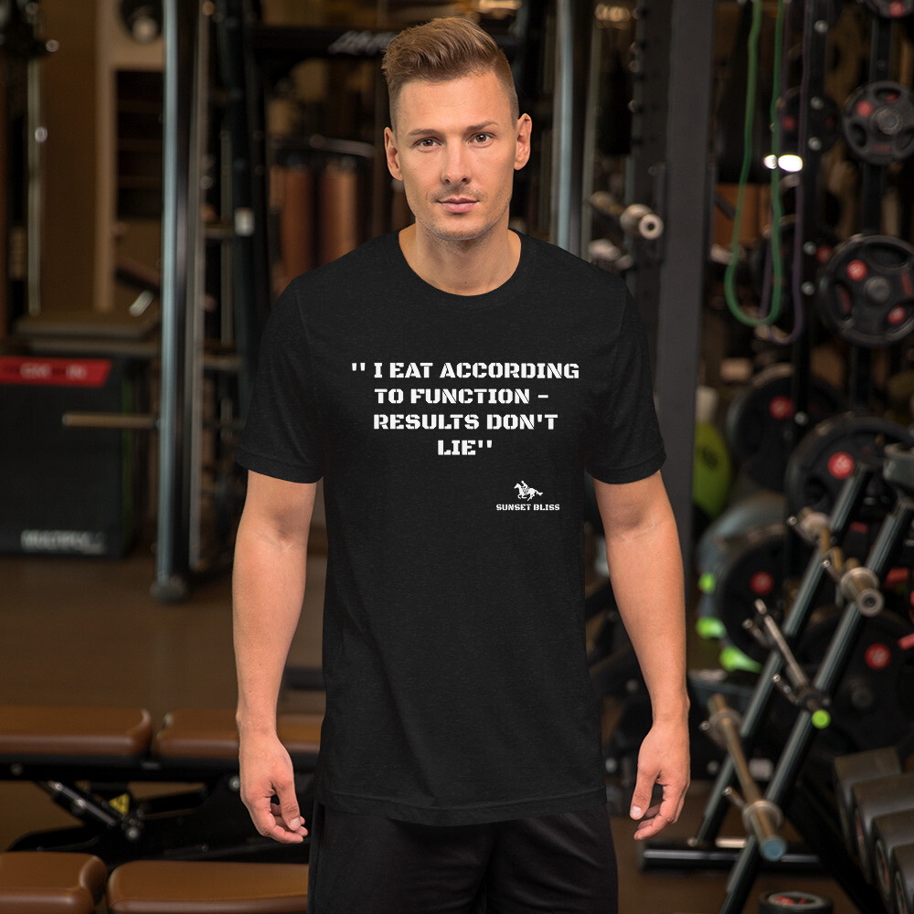 ACCORDING TO FUNCTION-Short-Sleeve Unisex T-Shirt, Color: Black Heather, Size: S