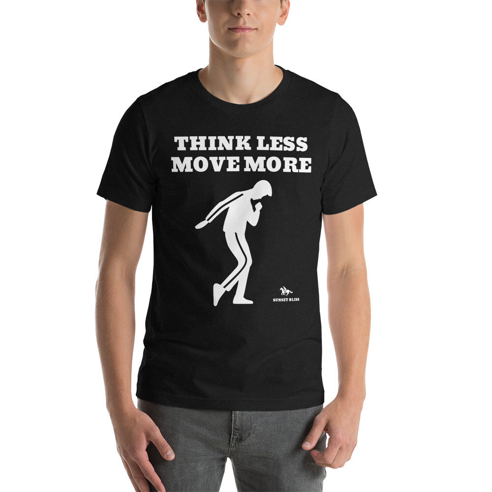 MOVE MORE-Short-Sleeve Unisex T-Shirt, Color: Black Heather, Size: S