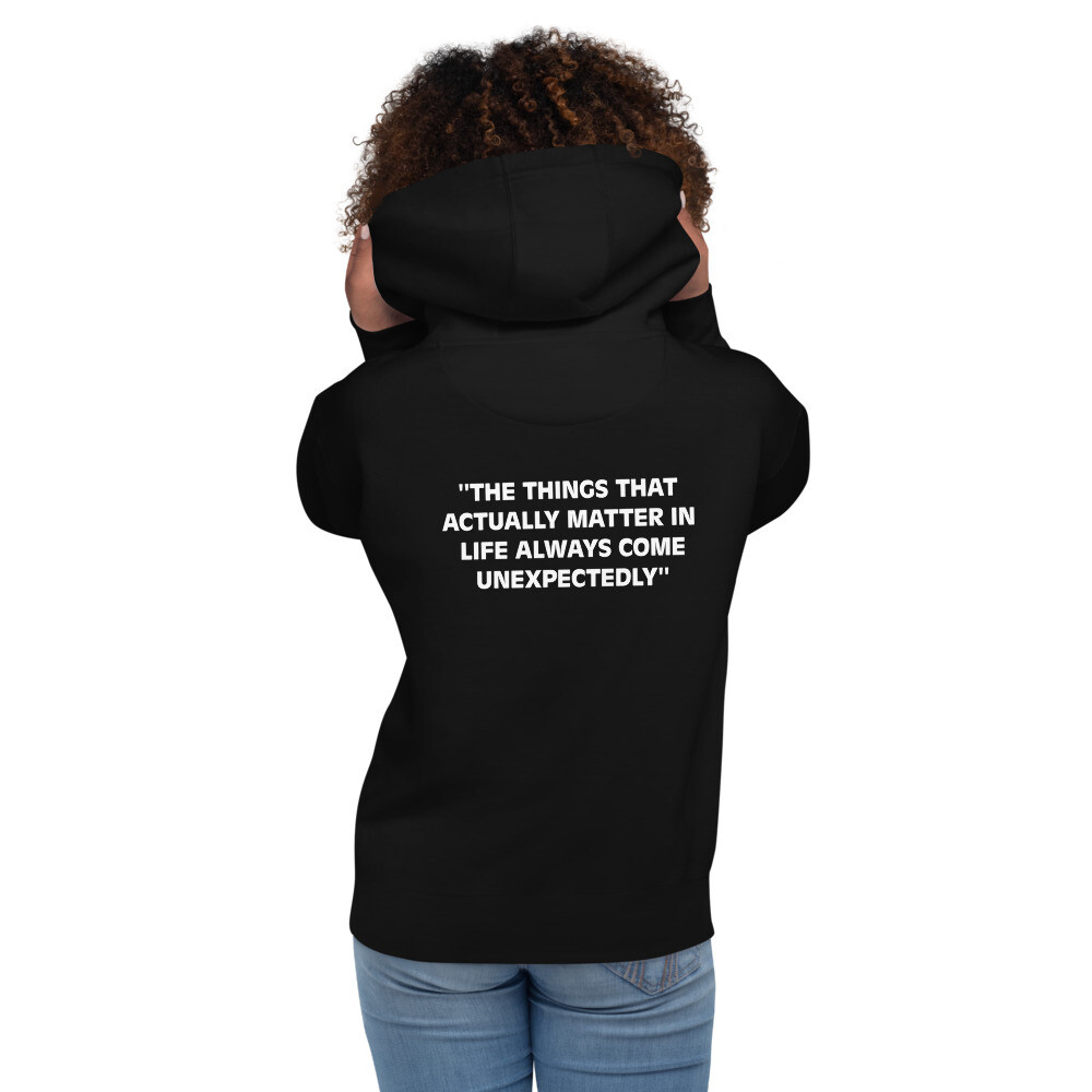 THINGS THAT MATTER-Unisex Hoodie, Color: Black, Size: S