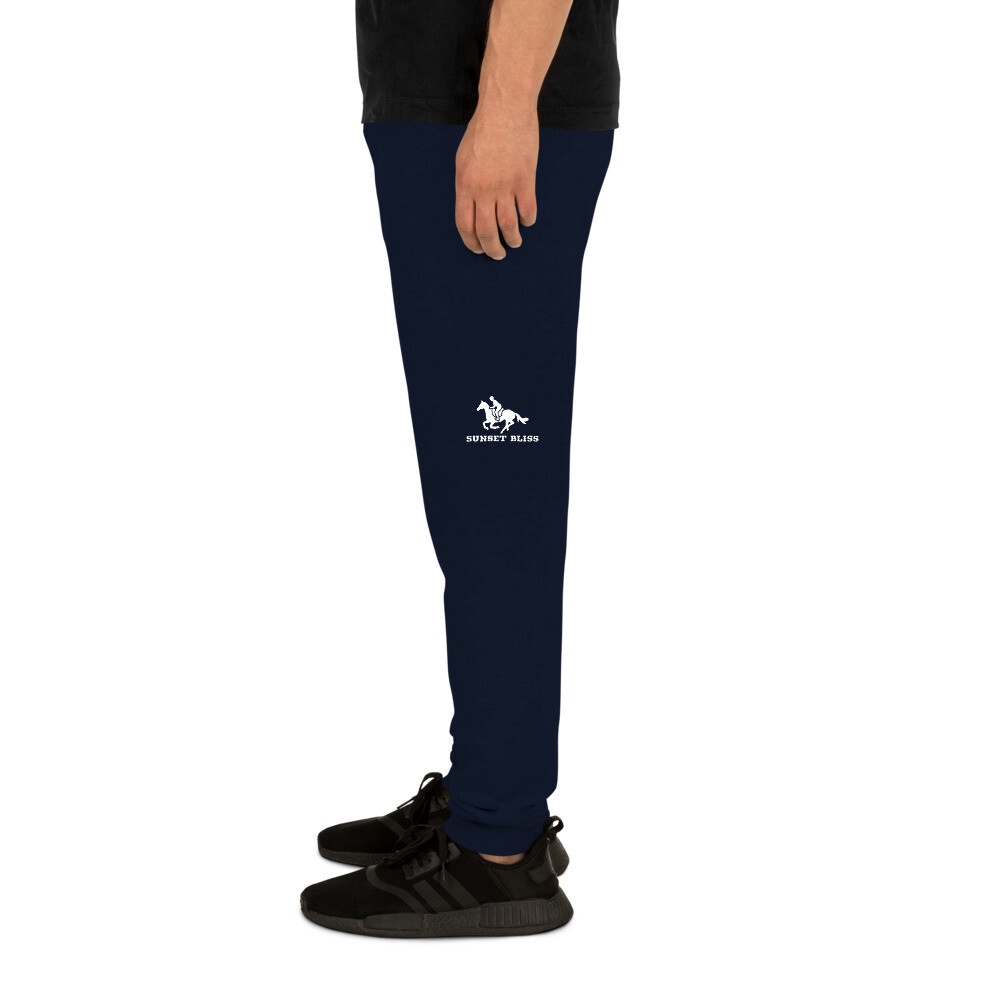 SUNSET BLISS RIDER-Unisex Joggers, Color: J. Navy, Size: S
