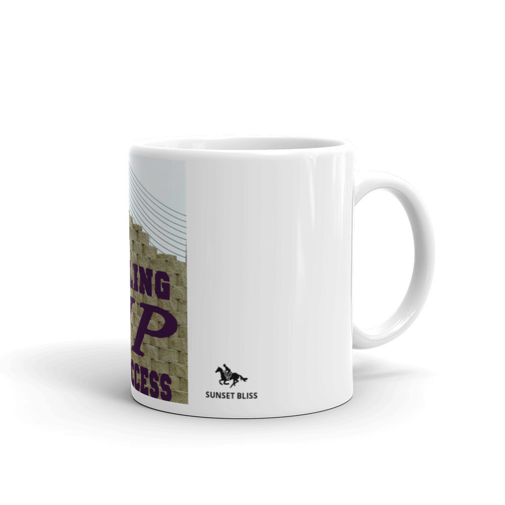 SCALING UP-White glossy mug, Size: 11oz