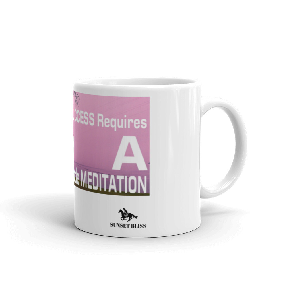 A LITTLE MEDITATION-White glossy mug, Size: 11oz