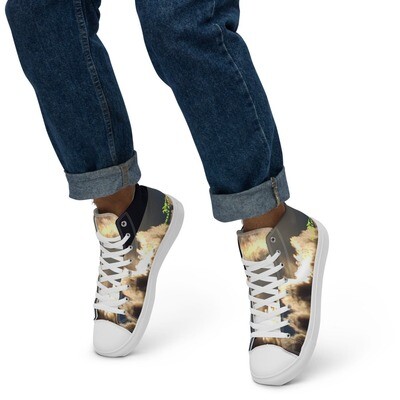 UPLIFT &amp; INSPIRE-Men’s high top canvas shoes