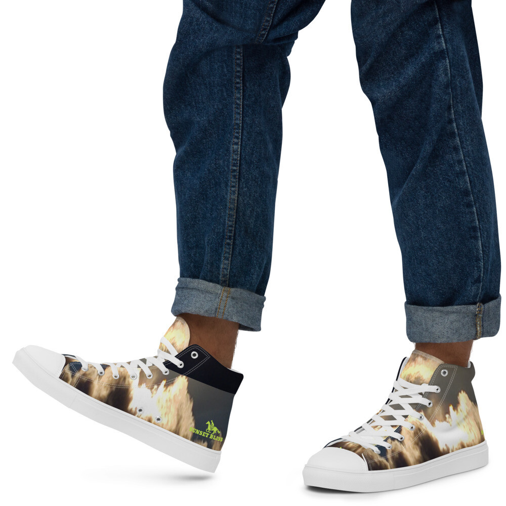 UPLIFT &amp; INSPIRE-Men’s high top canvas shoes, Size: 5