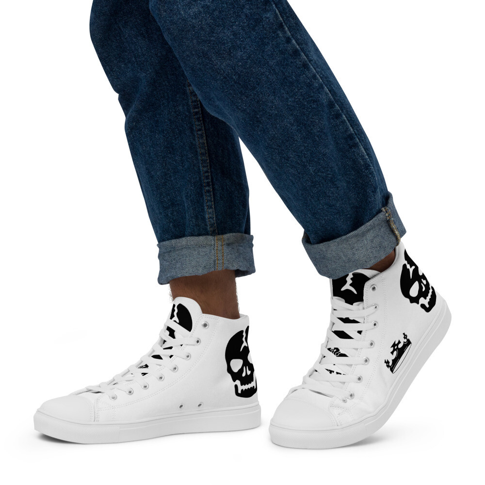 BONE CRUSHER V.S BLACK-Men’s high top canvas shoes, Size: 5