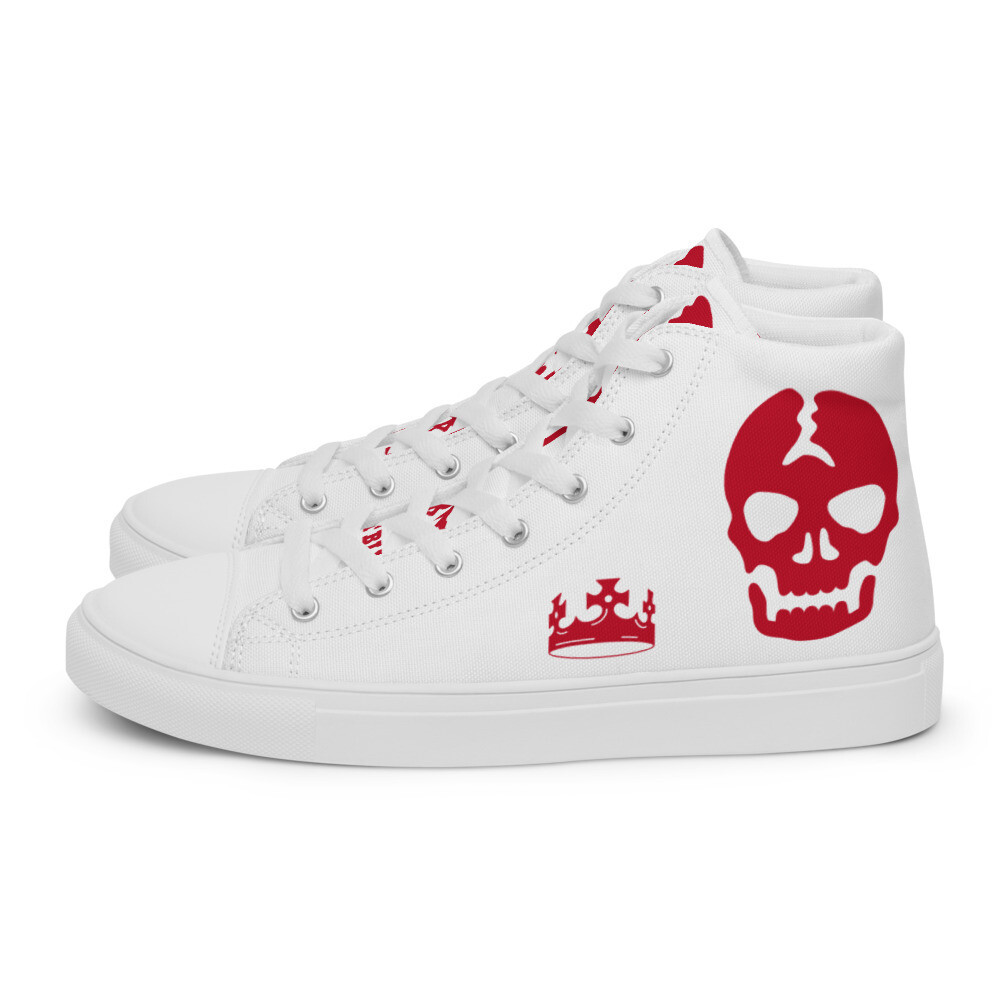 BONE CRUSHER V.S RED-Men’s high top canvas shoes, Size: 5