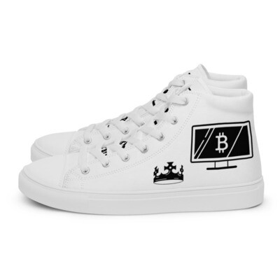 SIR BITCOIN S.1 BLACK-Men’s high top canvas shoes