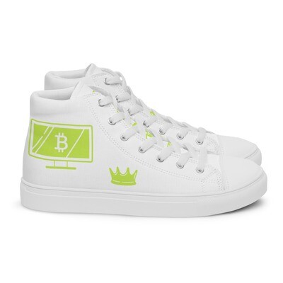 LADY BITCOIN S.1 YELLOW-Women’s high top canvas shoes