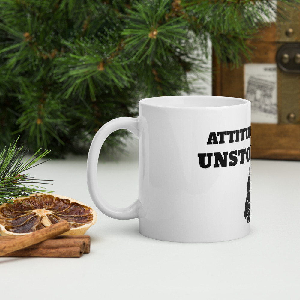 ATTITUDE REPORT V.2-White glossy mug, Size: 11oz