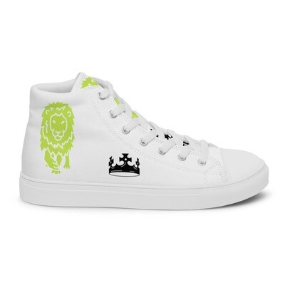 ATTITUDE REPORT V.1 YELLOW\BLACK-Men’s high top canvas shoes