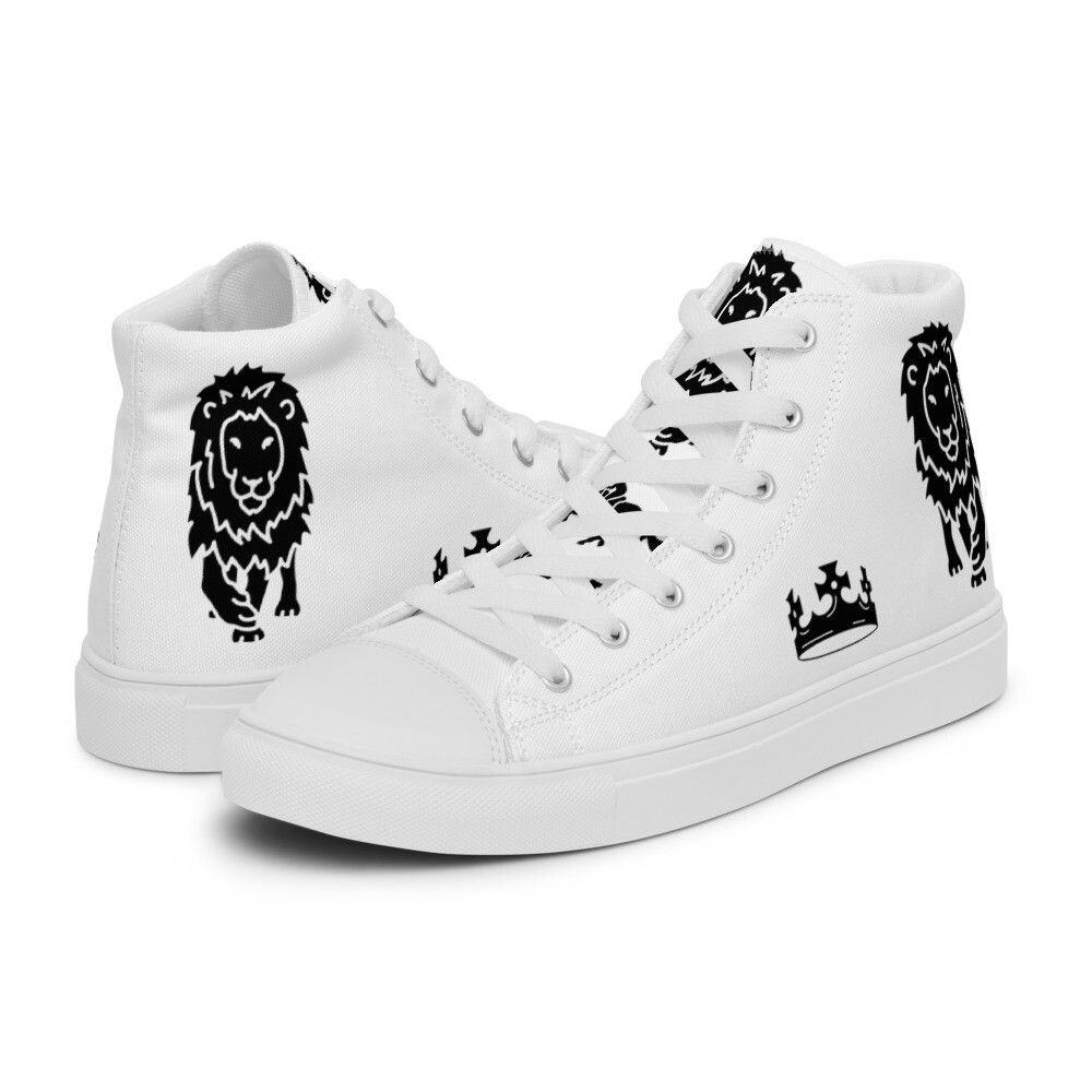 ATTITUDE REPORT V.1 BLACK\BLACK-Men’s high top canvas shoes, Size: 5