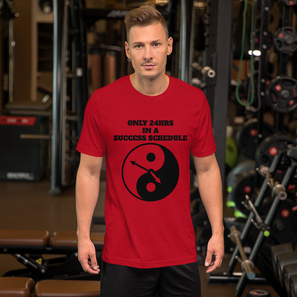 ONLY 24HRS-Short-Sleeve Unisex T-Shirt, Color: Red, Size: S