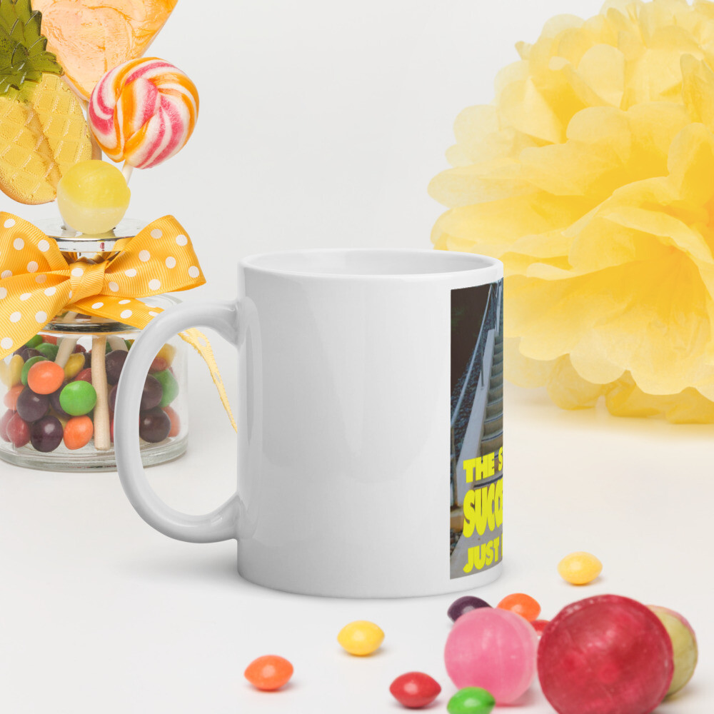 STEPS TO-White glossy mug, Size: 11oz