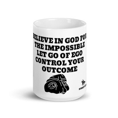 BELIEVE IN-White glossy mug