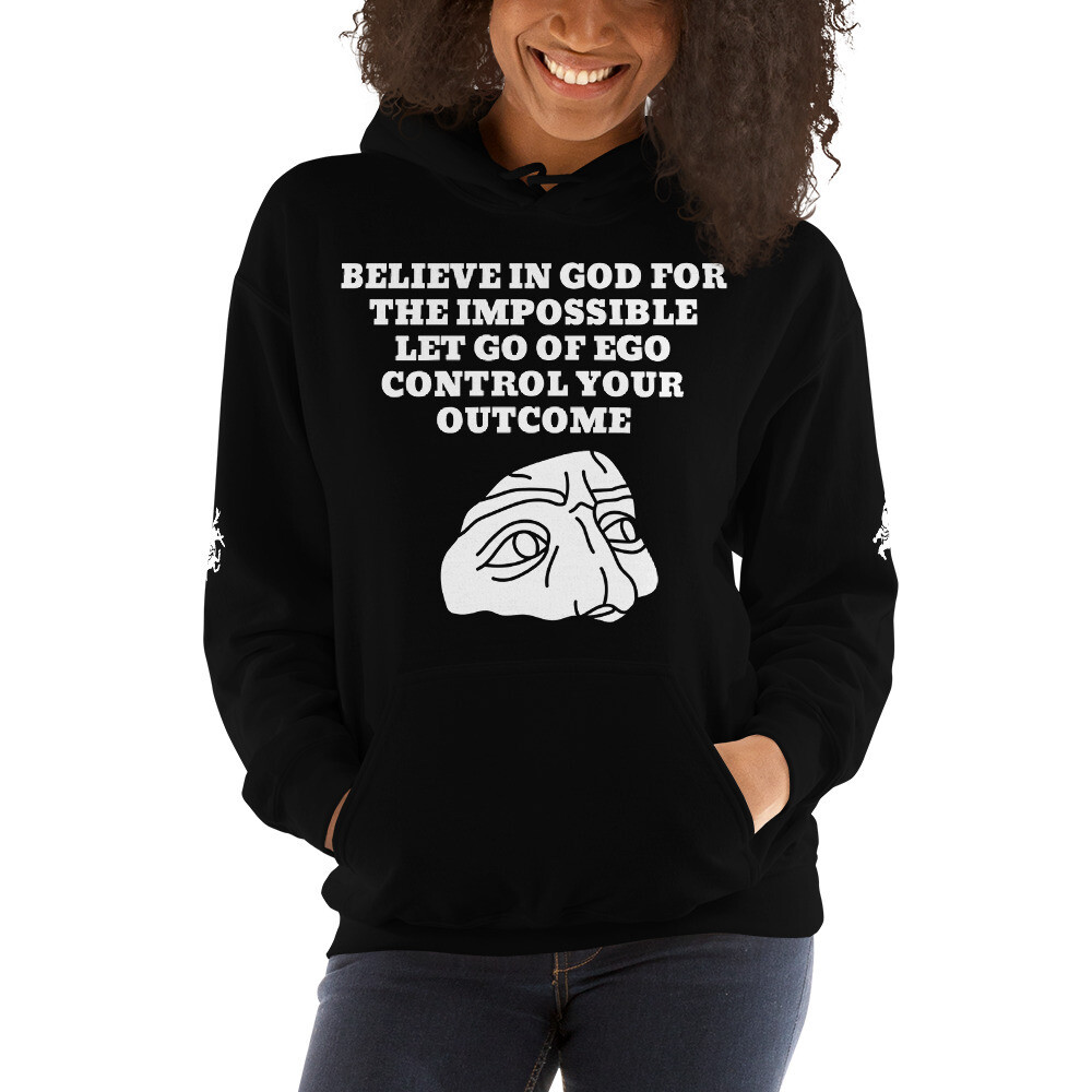 BELIEVE IN-Unisex Hoodie, Color: Black, Size: S