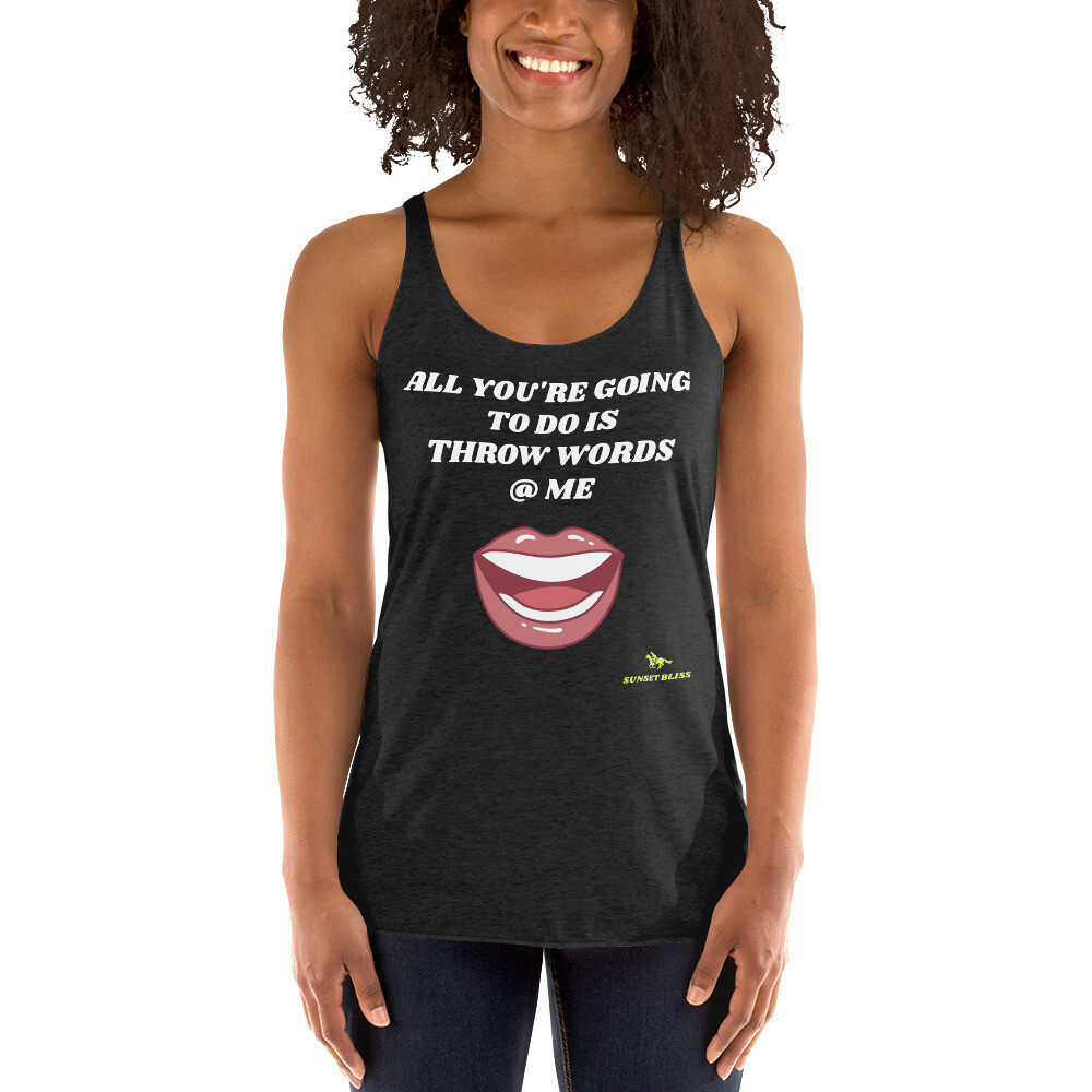 THROW WORDS-Women's Racerback Tank