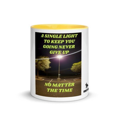 NEVER GIVE UP-Mug with Color Inside