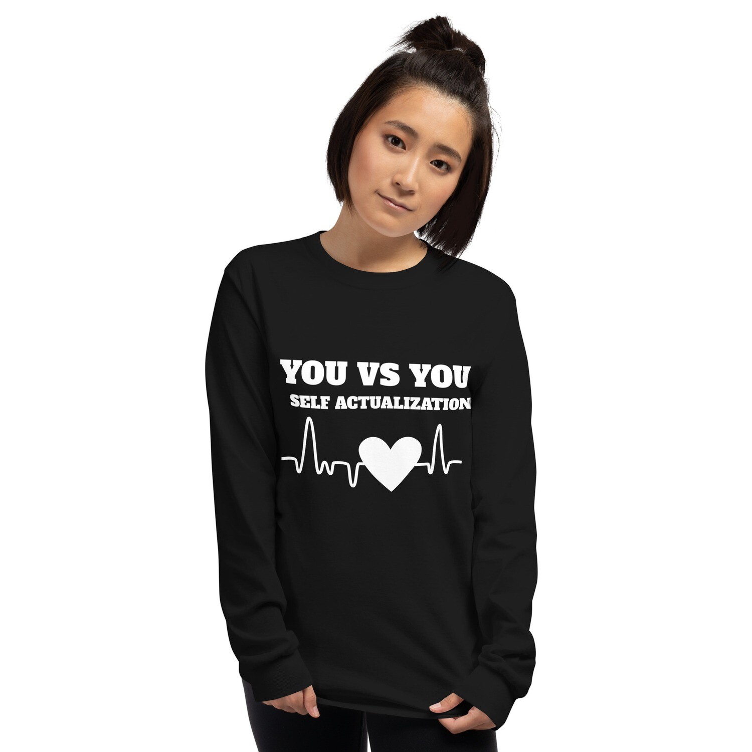 YOU VS YOU-Long Sleeve Shirt, Color: Black, Size: S
