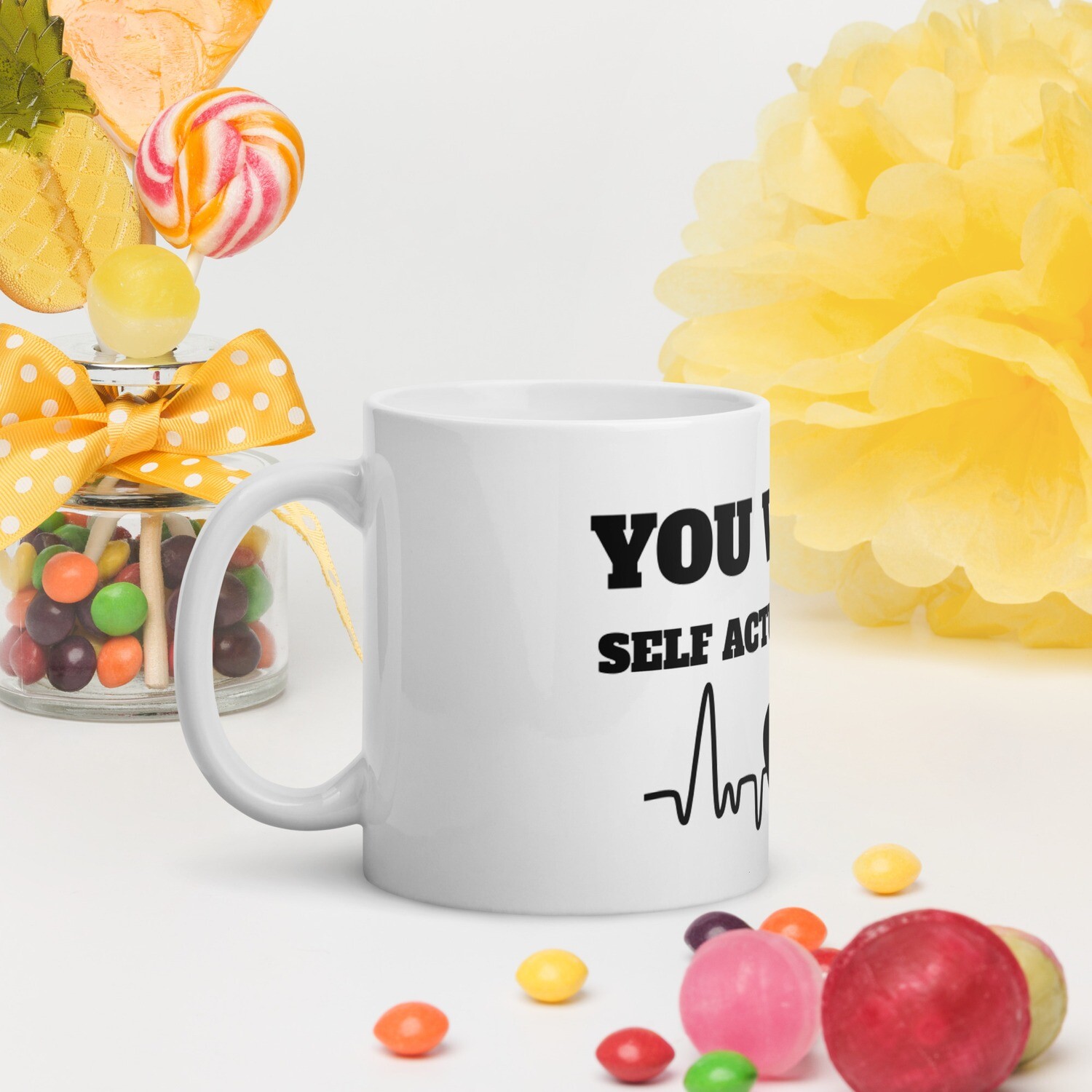 YOU VS YOU-White glossy mug, Size: 11oz
