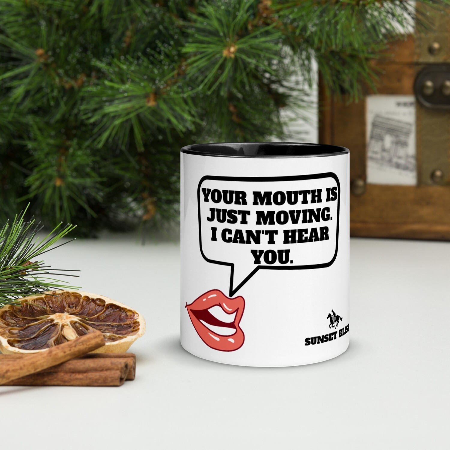 CAN'T HEAR YOU-Mug with Color Inside