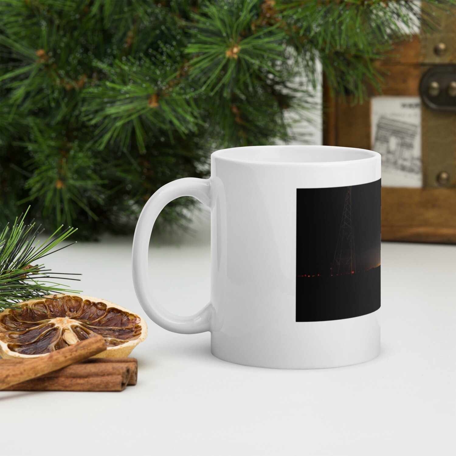 AURA-White glossy mug, Size: 11oz