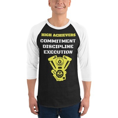 HIGH ACHIEVERS-3/4 sleeve raglan shirt