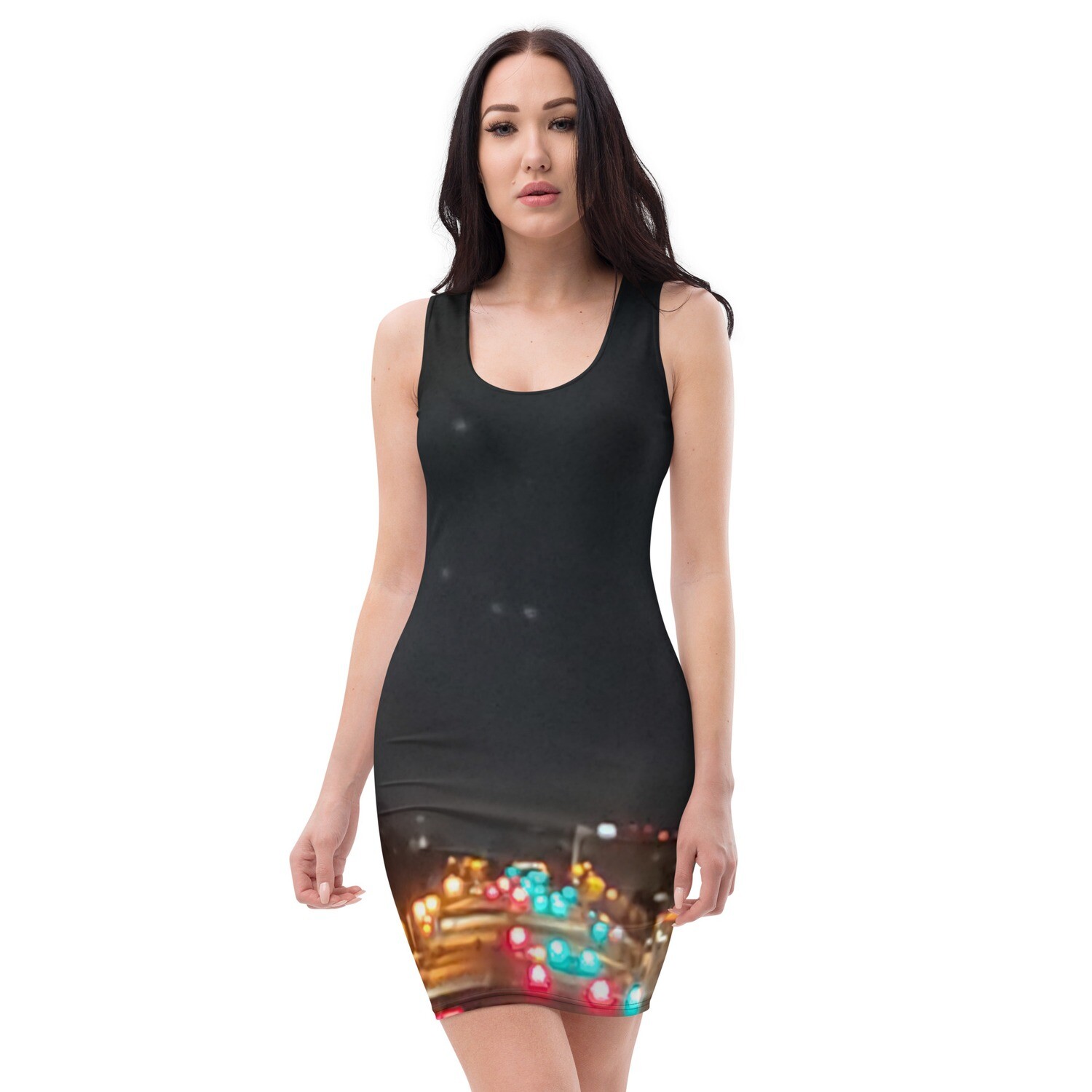 MIDNITE-BLVD-Sublimation Cut &amp; Sew Dress, Size: XS