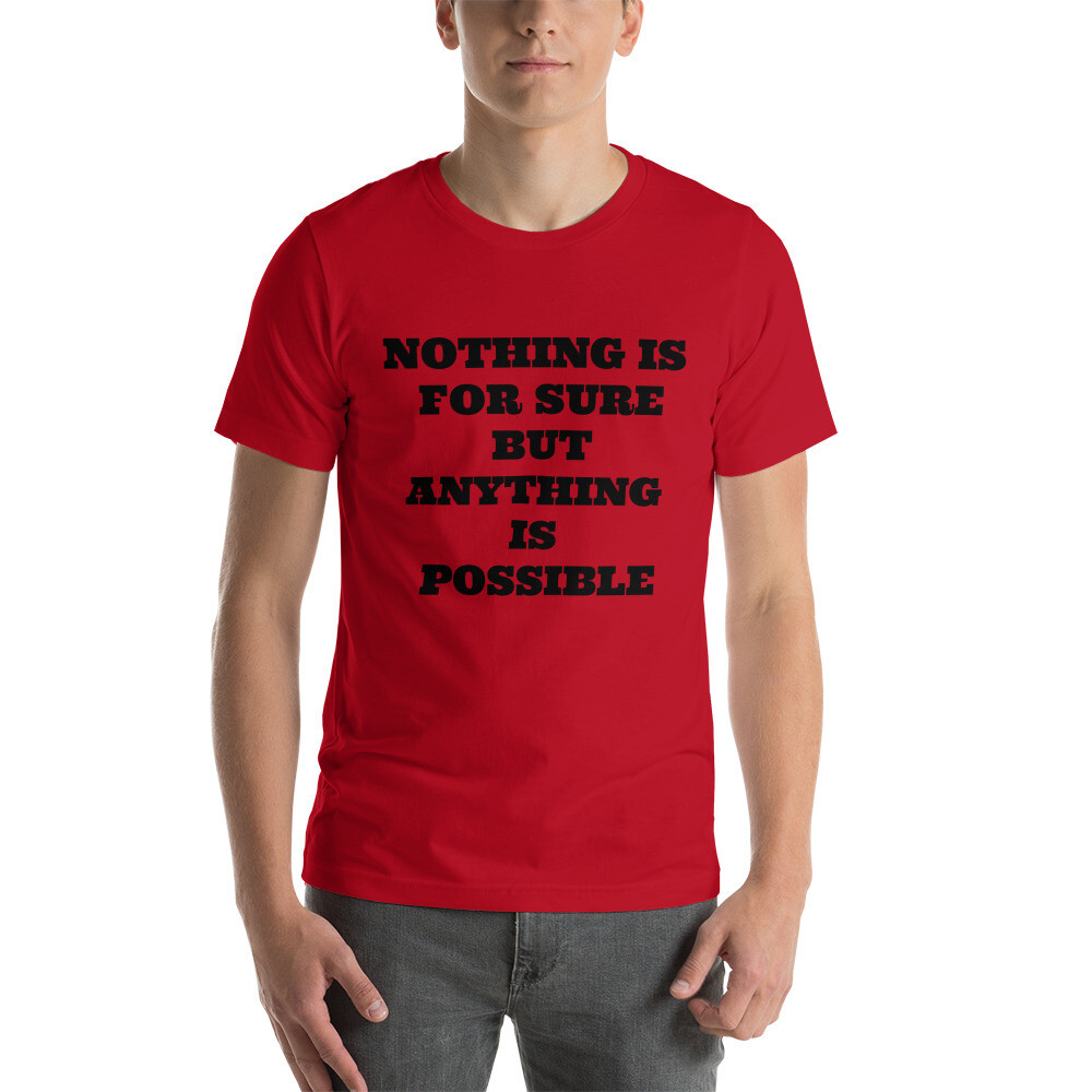ANYTHING POSSIBLE-Short-Sleeve Unisex T-Shirt, Color: Red, Size: S