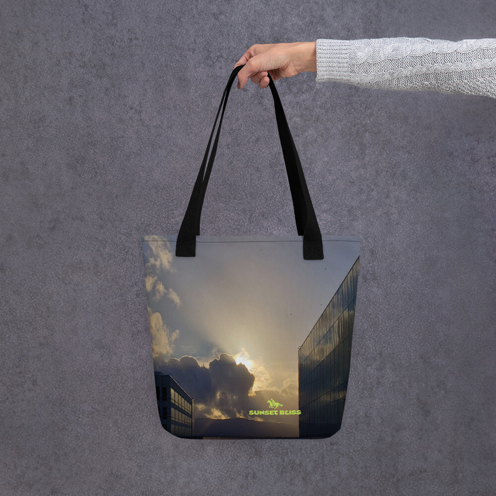 TOP FLIGHT SKYLINE-Tote bag, Color: Black
