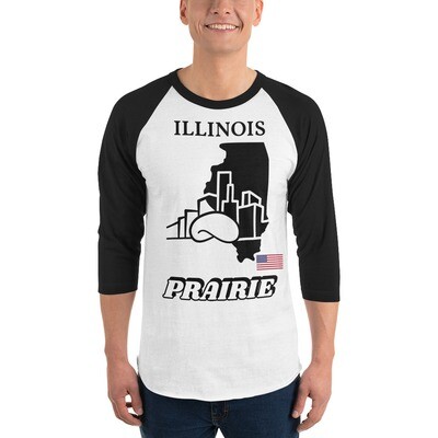 ILLINOIS-3/4 sleeve raglan shirt