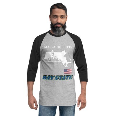 MASSACHUSETTS-3/4 sleeve raglan shirt