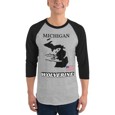MICHIGAN-3/4 sleeve raglan shirt
