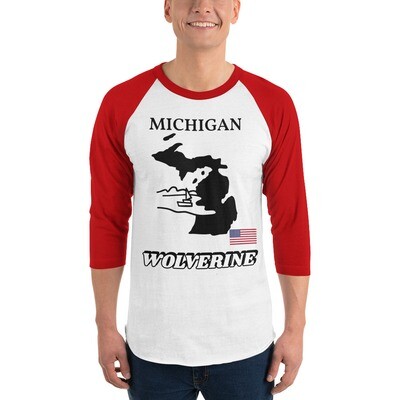 MICHIGAN-3/4 sleeve raglan shirt