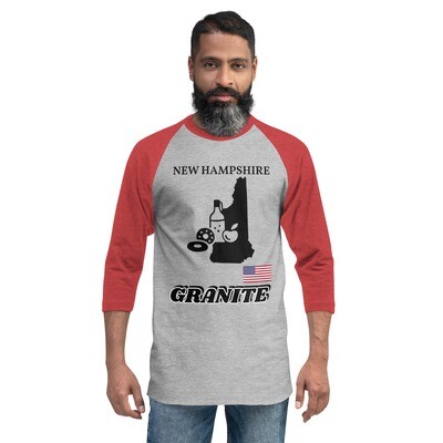 NEW HAMPSHIRE-3/4 sleeve raglan shirt
