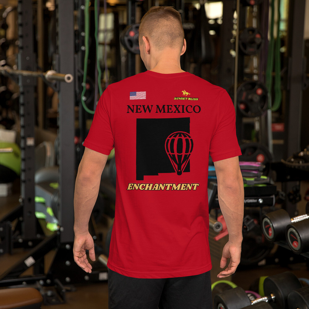 NEW MEXICO-Short-sleeve unisex t-shirt, Color: Red, Size: S