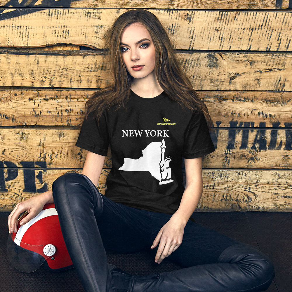 NEW YORK-Short-sleeve unisex t-shirt, Color: Black Heather, Size: S