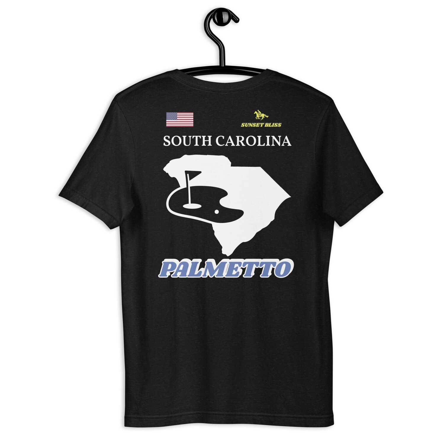 SOUTH CAROLINA-Short-sleeve unisex t-shirt, Color: Black Heather, Size: S