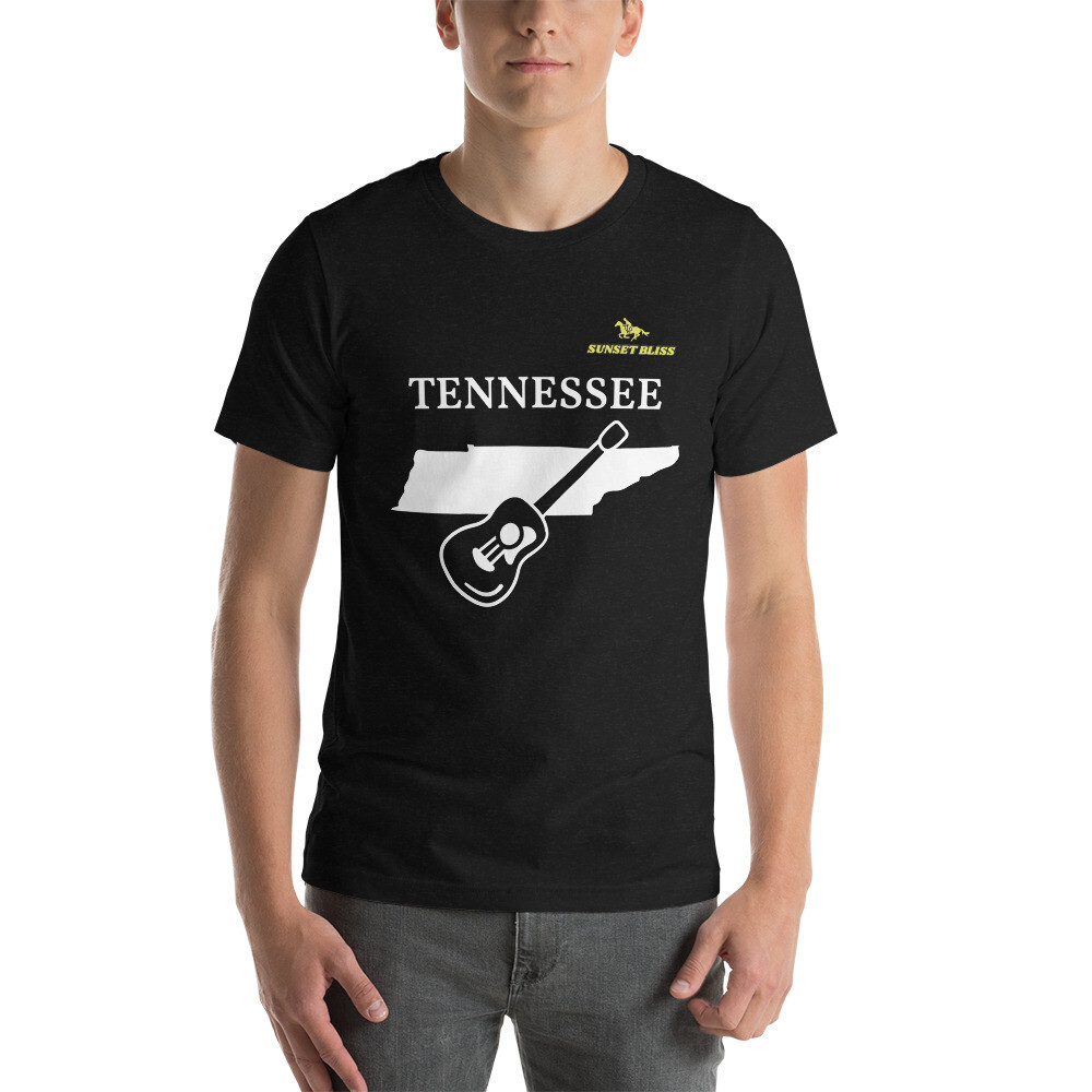 TENNESSEE-Short-sleeve unisex t-shirt, Color: Black Heather, Size: S