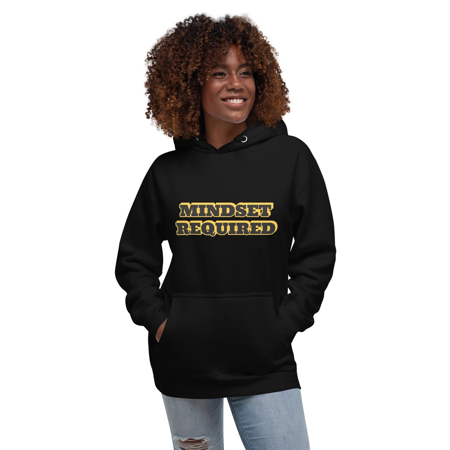 MINDSET-Unisex Hoodie, Color: Black, Size: S