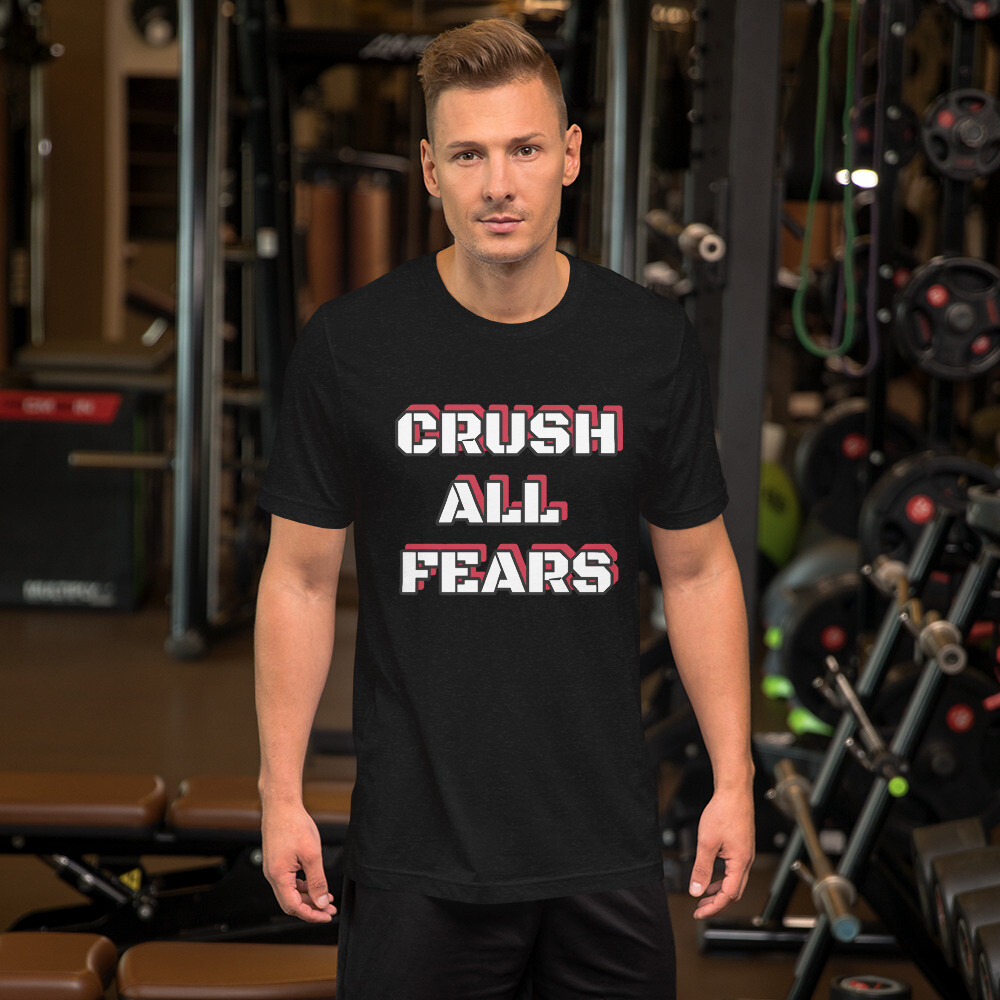 CRUSH FEARS-Short-sleeve unisex t-shirt, Color: Black Heather, Size: S