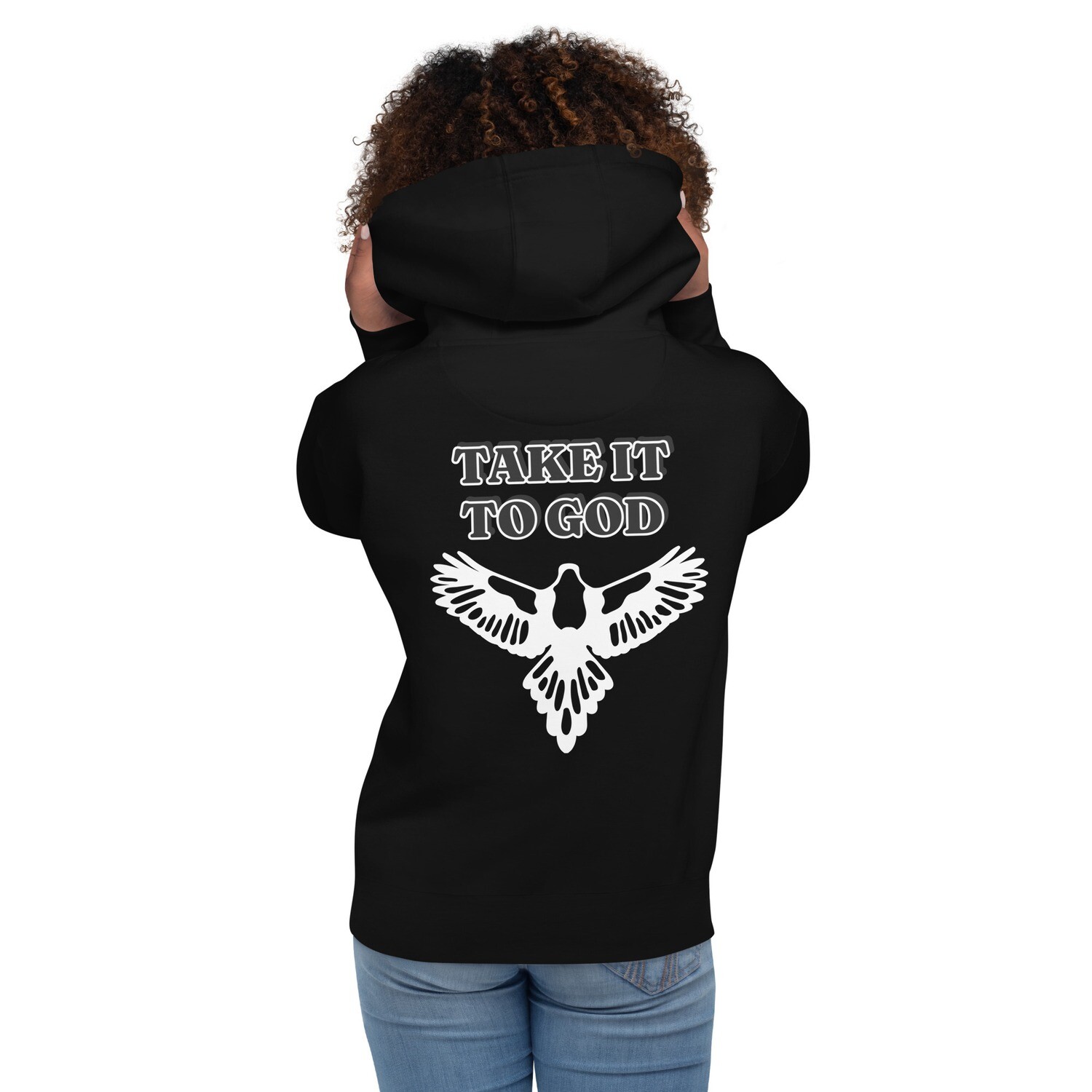FAITH MOVES-Unisex Hoodie, Color: Black, Size: S